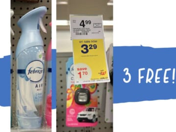 3 FREE Febreze Air Freshener Items | Walgreens Deal Ends Today