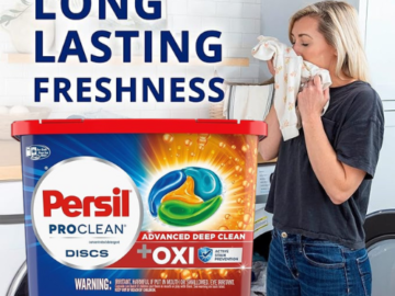 Persil ProClean Discs + Oxi 59-Count Laundry Detergent Pacs as low as $13.72 EACH when you buy 3 (Reg. 22.49) + Free Shipping – 23¢/Disc