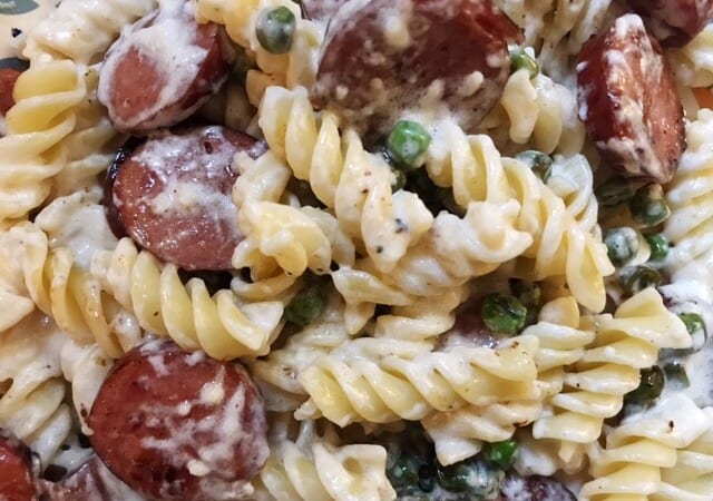 Frugal Recipe: Sausage Alfredo Pasta