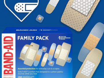 Band-Aid Adhesive Bandages 280-Count Variety Pack as low as $12.38 Shipped Free (Reg. $23.45) – 4¢/Bandage