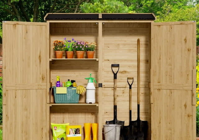 55" x 17" x 64" Outdoor Storage Shed for $150 + $59.99 s&h