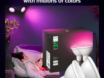 Philips Hue 2 Pack Smart 100W LED Bulb $106.38 Shipped Free (Reg. $150) – $53.19/Bulb – Color-Changing + Works with Alexa