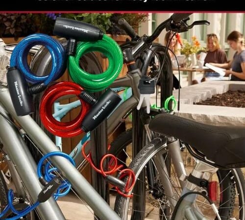 Master Lock 6-Ft Long Bike Lock Cable with Key, 3-Pack Assorted Colors $9 (Reg. $16.89) – $3 Each