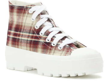 No Boundaries Women's High Top Canvas Lug Sneakers for $5 + free shipping w/ $35