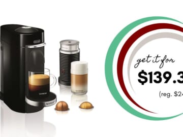 Kohl’s | Nespresso Vertuo Plus Deluxe With Milk Frother $139.30 (reg. $249)