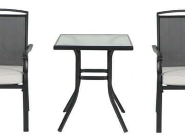 Mainstays Alexandra Square 3-Piece Patio Bistro Set for $99 + free shipping