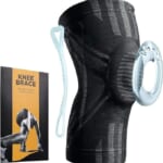 Compression Knee Brace w/ Patella Gel Pad & Side Stabilizers for $10 + free shipping