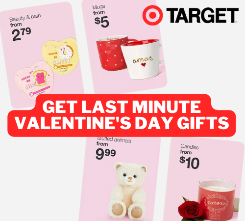 Get last minute Valentine’s Day Gifts with Same-Day Delivery or Free Pick up at Target!