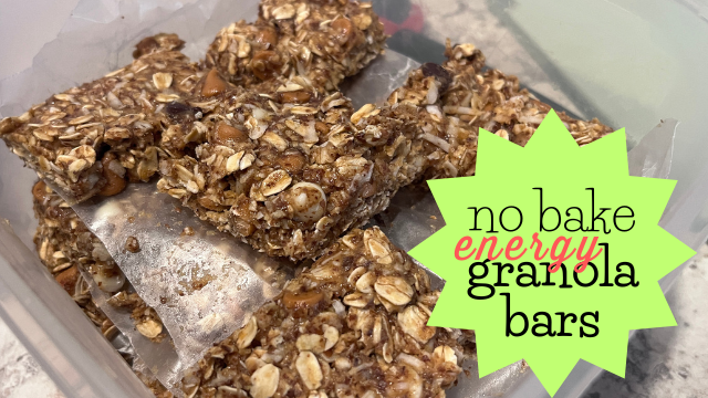 No Bake Energy Granola Bars