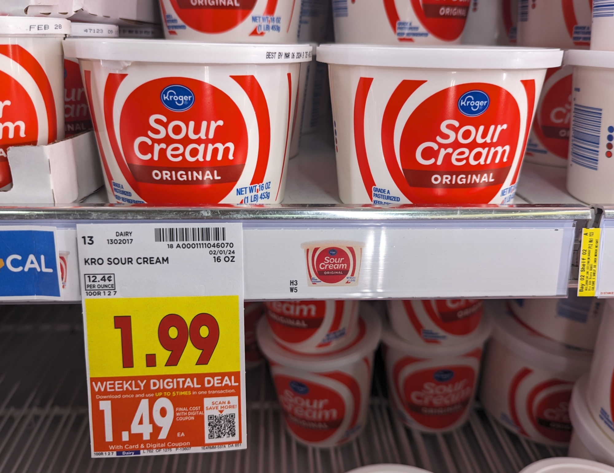 Get Kroger Sour Cream For Just $1.49