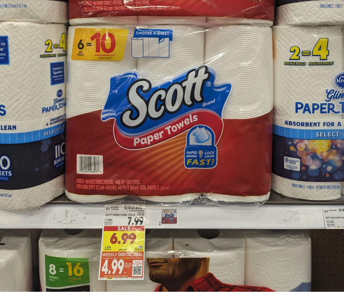 Scott Paper Towels For Only $4.99 At Kroger