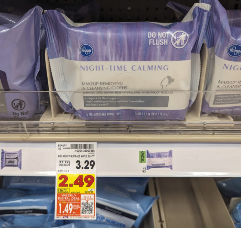 Kroger Facial Wipes Just $1.49 Per Pack