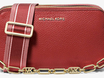 Michael Michael Kors Jet Set Small Pebbled Leather Double Zip Camera Bag for $79 + free shipping
