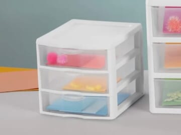 Sterilite Small 3 Drawer Desktop Unit