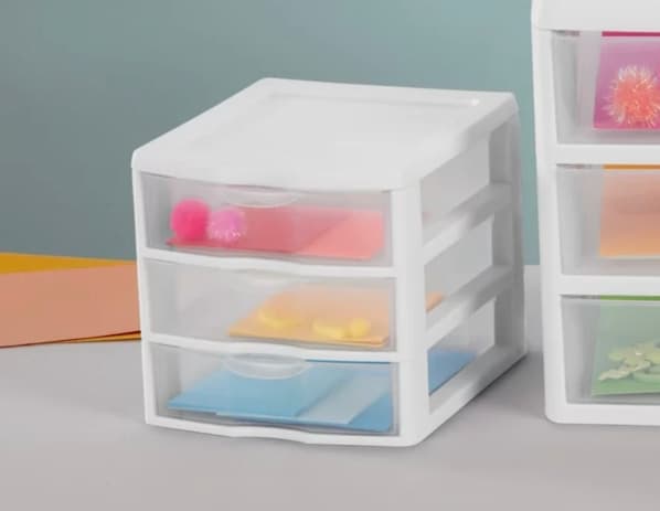 Sterilite Small 3 Drawer Desktop Unit