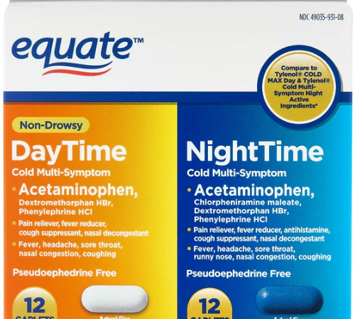 Equate 24-Count Non-Drowsy Day and Night Cold Tablets $2.98 (Reg. $5) – 12¢/Tablet
