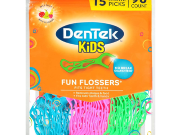 DenTek Kids 90-Count Wild Fruit Fun Flossers as low as $1.42 when you buy 4 After Coupon (Reg. $5) + Free Shipping – 2¢/Floss