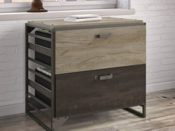 Bush Furniture Refinery Lateral File Cabinet for $95 + free shipping