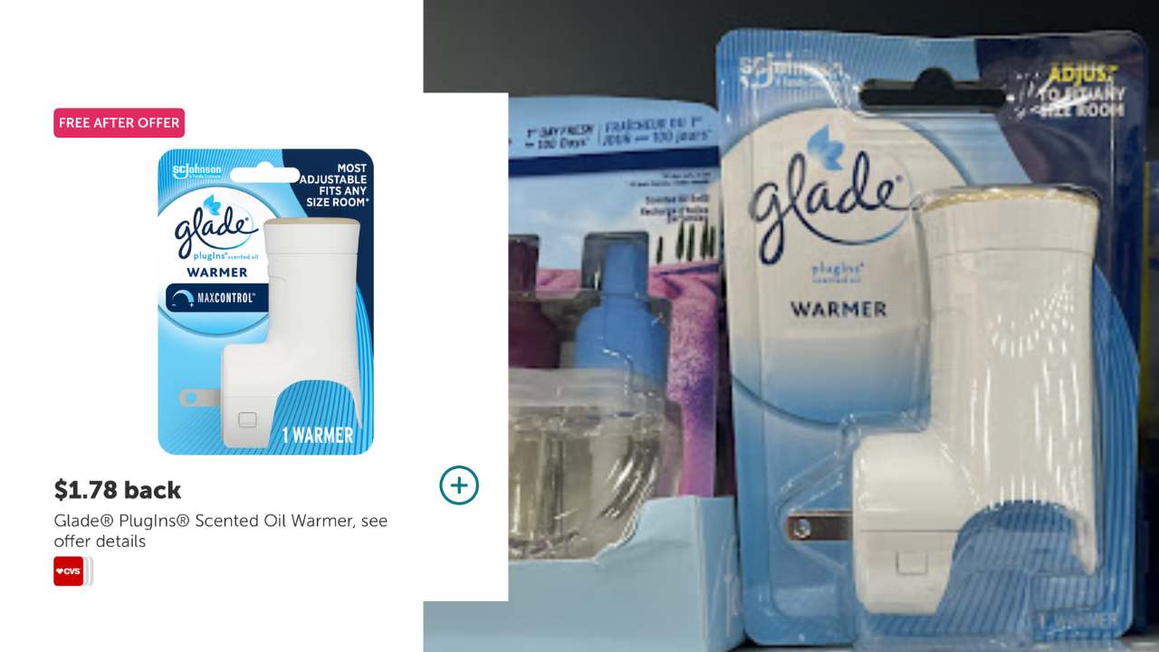 FREE Glade Plugins Scented Oil Warmer with Ibotta Offer!