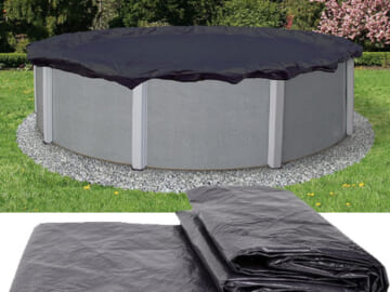 Blue Wave Bronze 12-ft Round Above Ground Pool Winter Cover $9 (Reg. $44.98) – 8-Year Warranty, Dark Navy Blue