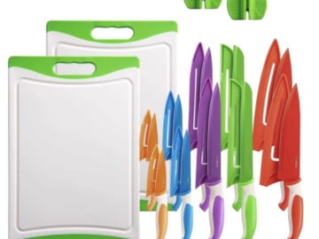 EatNeat Knife Set with Cutting Board & Knife Sharpener (2 pack) only $20 shipped!