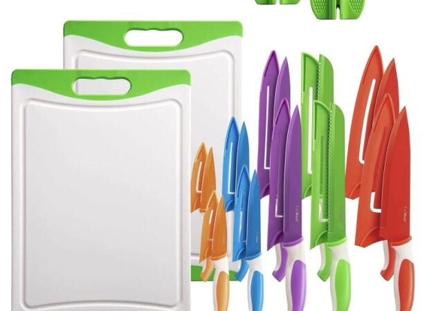 EatNeat Knife Set with Cutting Board & Knife Sharpener (2 pack) only $20 shipped!