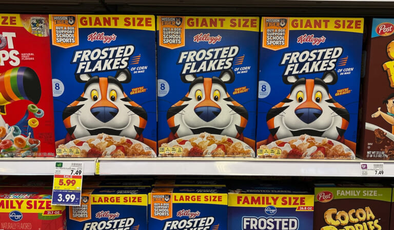 Giant Size Boxes Of Kellogg’s Cereal As Low As $3.64 At Kroger (Regular Price $6.99)