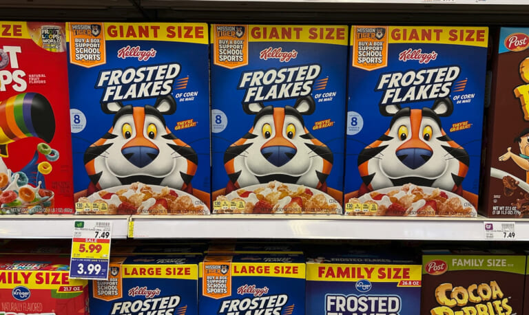 Giant Size Boxes Of Kellogg’s Cereal As Low As $3.64 At Kroger (Regular Price $6.99)