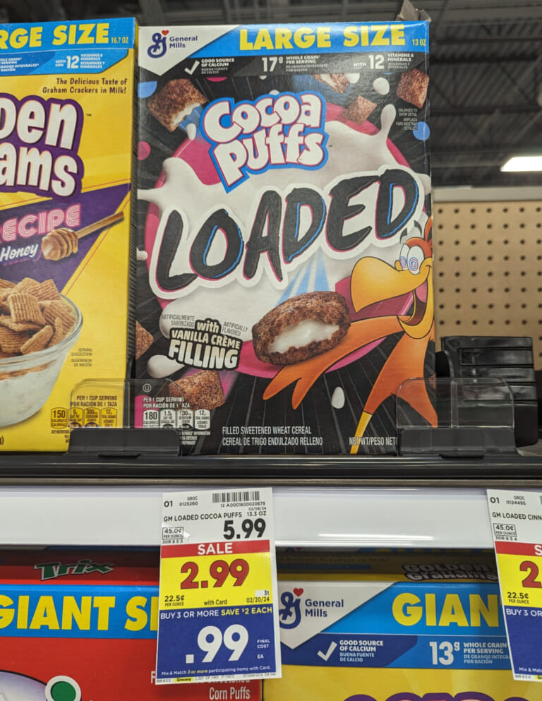 General Mills Loaded Cereal Large Boxes As Low As FREE Per Box At Kroger