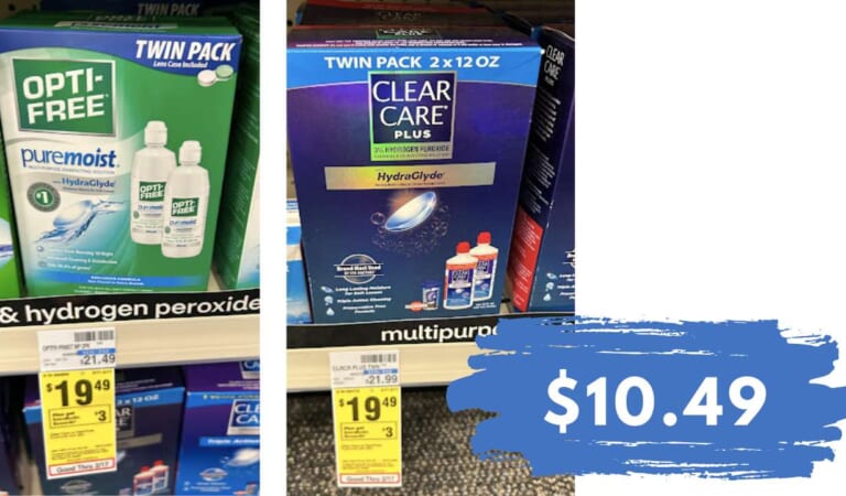 $10.49 Opti-Free & Clear Care Contact Solution Twin Packs at CVS