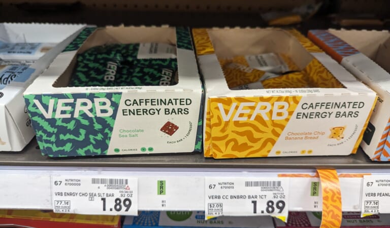 Verb Caffeinated Energy Bars As Low As FREE At Kroger