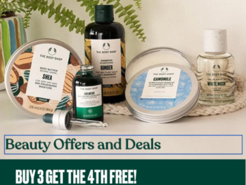The Body Shop President’s Day Sale Buy 3, Get the 4th Free with code GETMORE