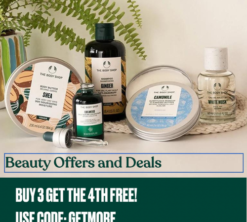 The Body Shop President’s Day Sale Buy 3, Get the 4th Free with code GETMORE
