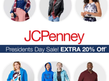 JCPenney President’s Day Sale! Extra 20% Off with code! thru 2/19