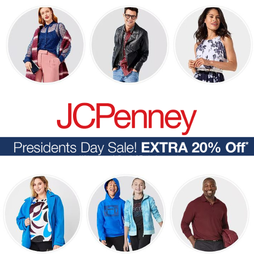 JCPenney President’s Day Sale! Extra 20% Off with code! thru 2/19