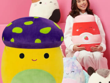 Squishmallows Original 12-Inch Enid Neon Yellow Mushroom Plush $10.88 (Reg. $16)