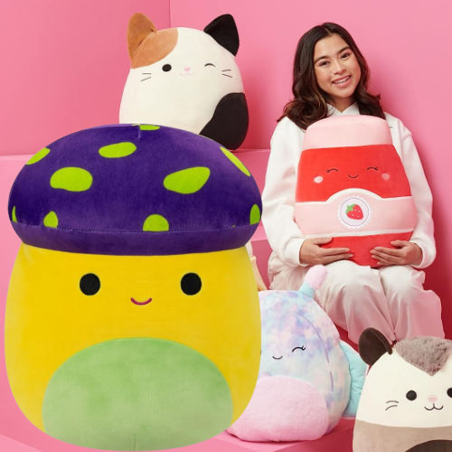 Squishmallows Original 12-Inch Enid Neon Yellow Mushroom Plush $10.88 (Reg. $16)