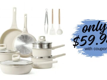 14-Piece Carote Nonstick Cookware Set $59.98 (reg. $200)