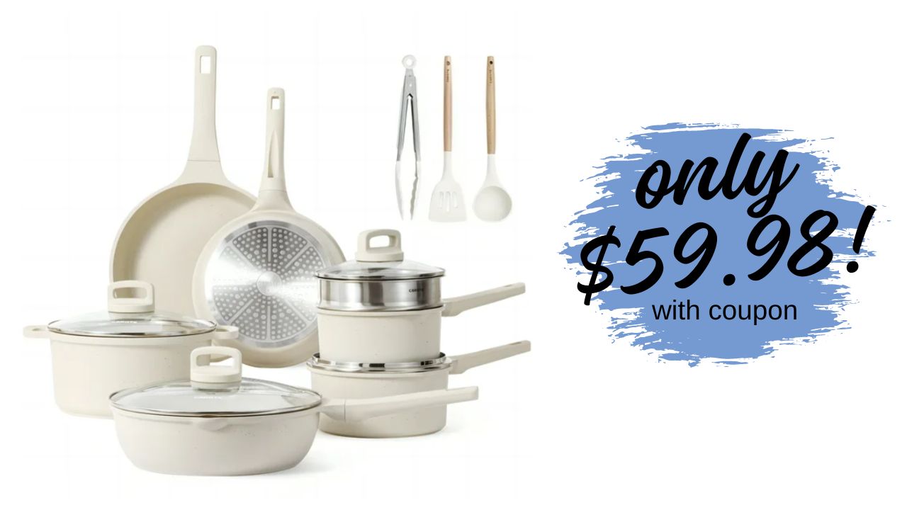 14-Piece Carote Nonstick Cookware Set $59.98 (reg. $200)