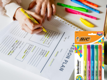 BIC 5-Count Brite Liner Chisel Tip Highlighter $1.39 (Reg. $4) – 28¢ Each