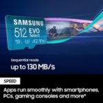 SAMSUNG 512GB EVO Select Micro SD-Memory-Card + Adapter $24.99 (Reg. $40)
