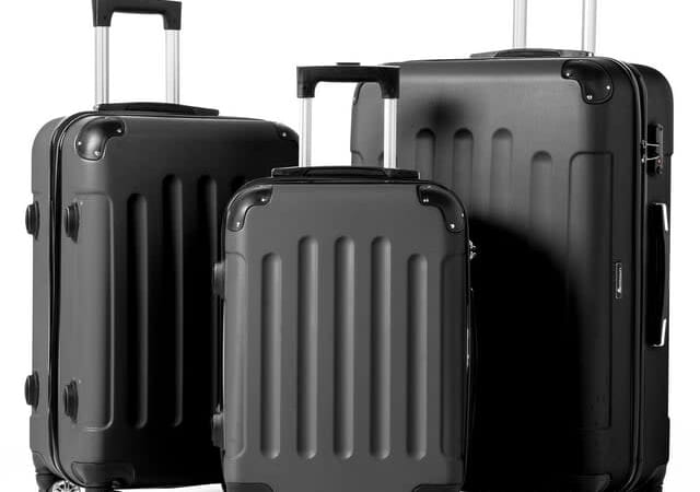 Zimtown 3-Piece Hardside Spinner Suitcase Luggage Set for $90 + free shipping