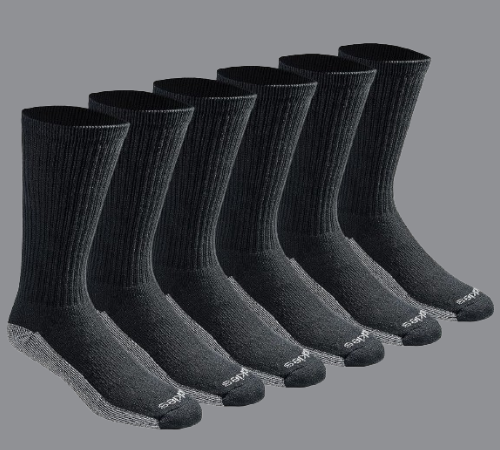 Dickies Men’s Dri-tech Moisture Control Crew Socks, 6 Pairs, Black as low as $10.43 Shipped Free (Reg. $14) – $1.74/Pair