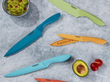 Cuisinart 10-Piece Seaside Ceramic-Coated Knife Set $14 (Reg. $40)