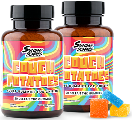 Sunday Scaries 5mg Delta-9 THC Gummies 20-Count Bottle 2-Pack for $30 + free shipping