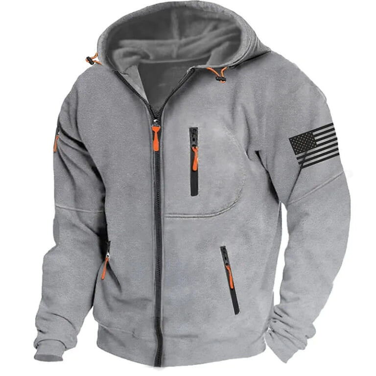 PunkTrendy Men's Flag Graphic Hoodie for $10 + $10 shipping