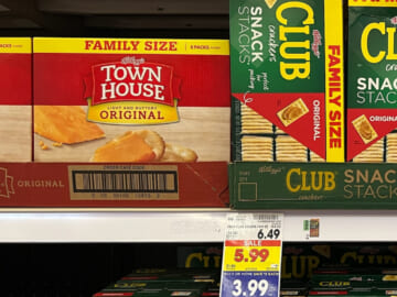 Family Size Boxes Of Kellogg’s Town House Crackers As Low As $2.99 At Kroger (Regular Price $5.99)
