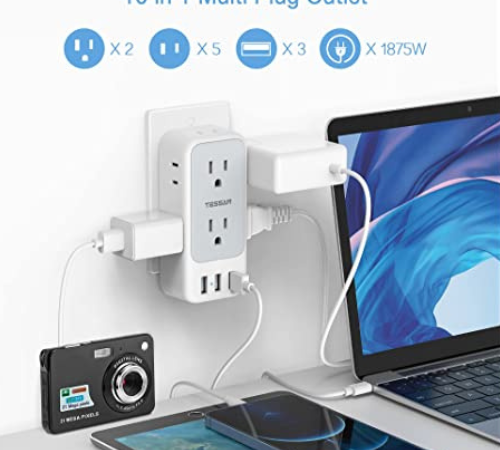 Tessan Power Strips, Outlet Extenders & Travel Adapters from $10.99 (Reg. $18+)