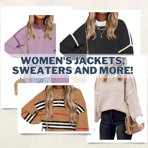 Women’s Jackets, Sweaters and more from $12.98 (Reg. $39.98+)