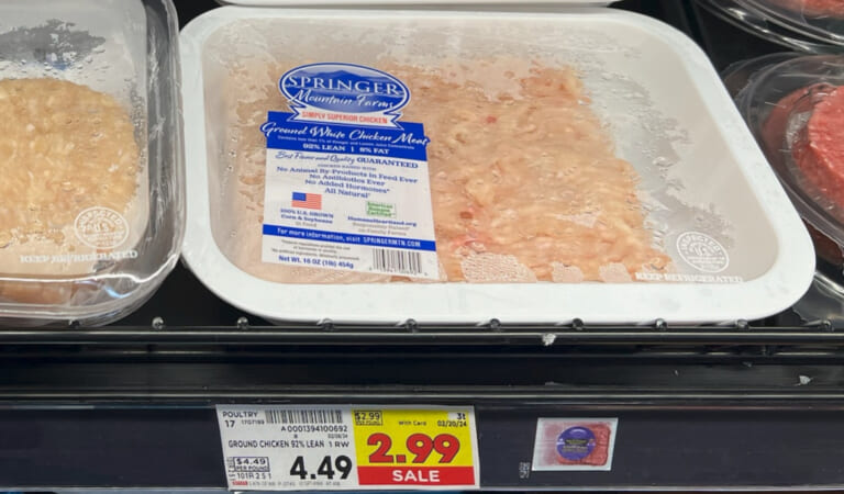 Springer Mountain 92% Lean Ground Chicken Just $1.49 At Kroger